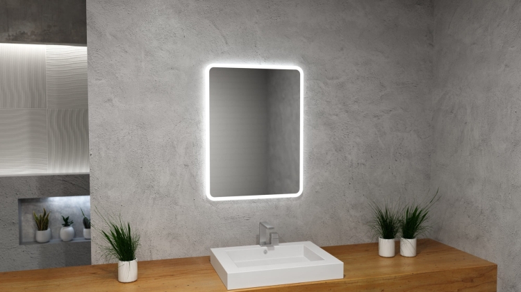 Lustro prostokątne SIENA z oświetleniem LED w łazience