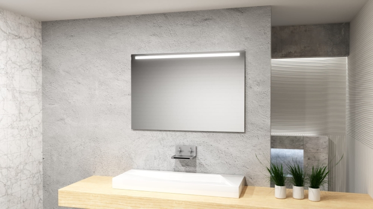 Lustro prostokątne EASY 01 z oświetleniem LED nad umywalką