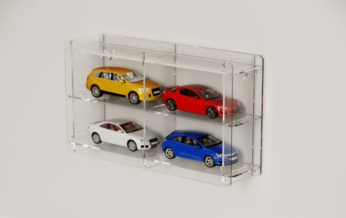 Zamykana gablotka witryna wisząca z przezroczystej plexi  na modele