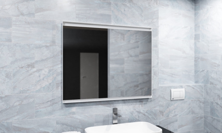 Lustro prostokątne FRAME 2 w ramie z oświetleniem LED - wyłączone