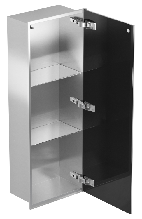 Stalowa szafka wnękowa ZERO PWD 3080 ze szklanymi drzwiami