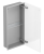 Szara szafka wnękowa FLAT PWD 600/10 ze szklanymi drzwiami