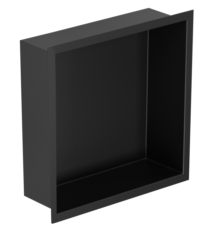 Czarna półka wnękowa FLAT 300/10 - do zabudowy