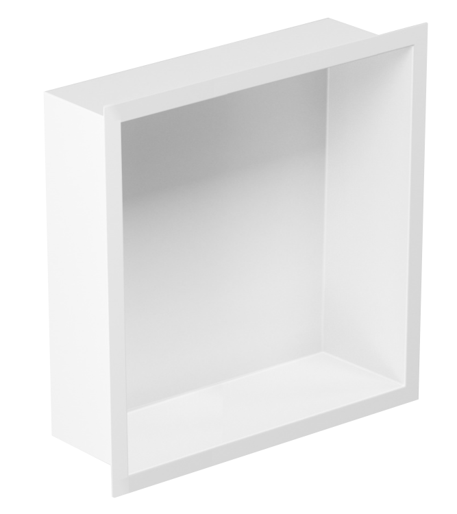 Biała półka wnękowa FLAT 300/10 - do zabudowy