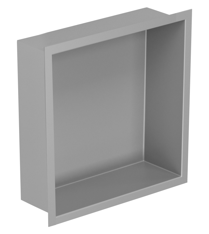 Szara półka wnękowa FLAT 300/10 - do zabudowy