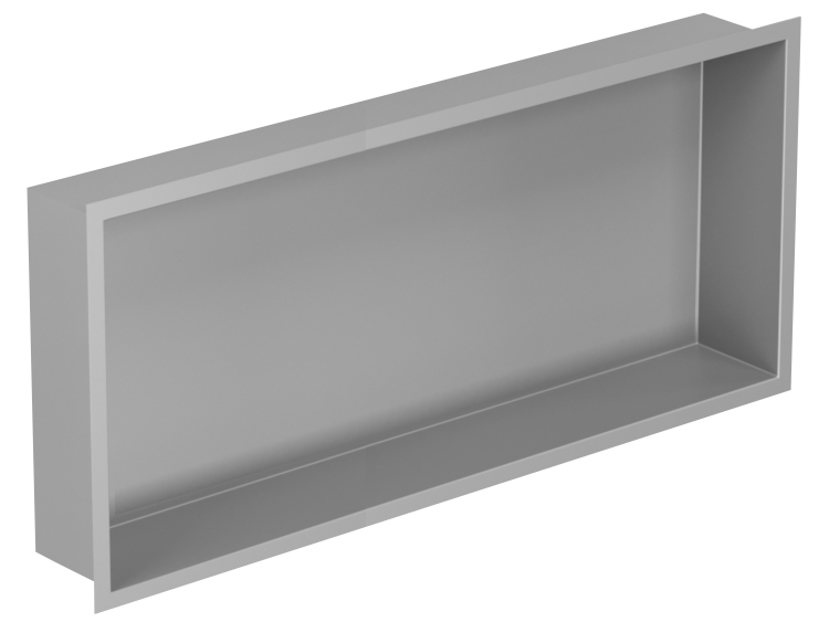 Szara półka wnękowa FLAT 900/10 - do zabudowy