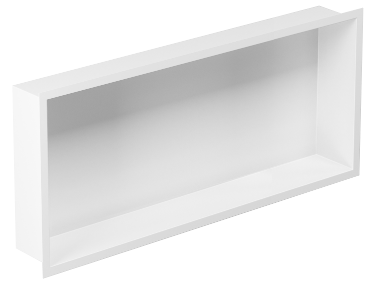 Biała półka wnękowa FLAT 900/10 - do zabudowy