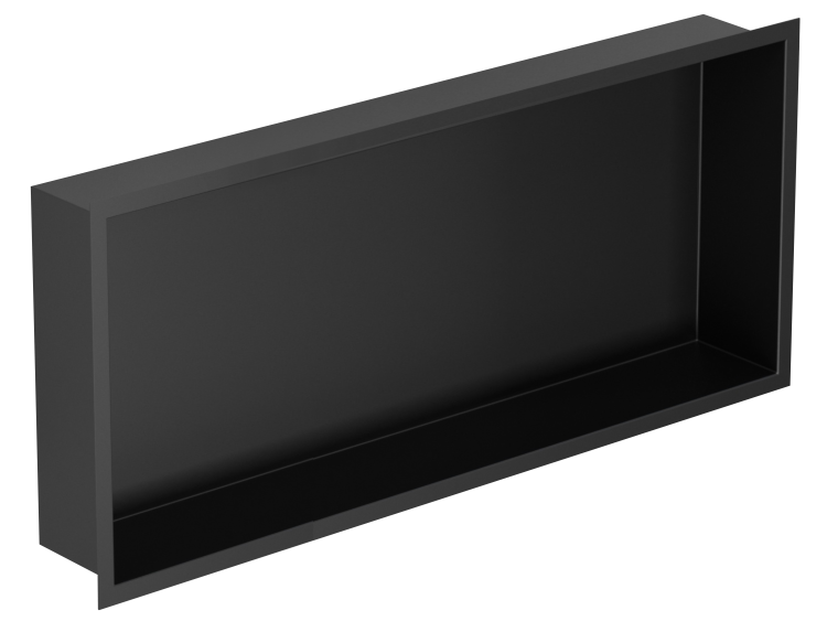 Czarna półka wnękowa FLAT 900/10 - do zabudowy