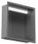 Szara półka wnękowa FLAT 300/10 LED z oświetleniem LED - do zabudowy