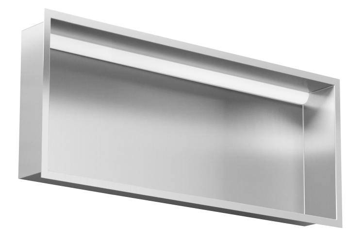 Stalowa półka wnękowa FLAT 900/10 z oświetleniem LED - do zabudowy