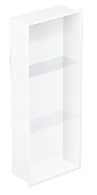 Biała półka wnękowa FLAT 900/10 z półkami