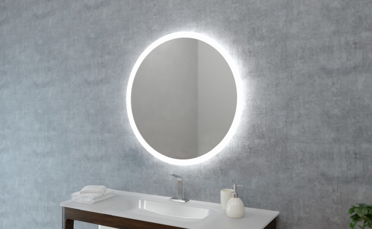 Lustro okrągłe ONYX z oświetleniem LED