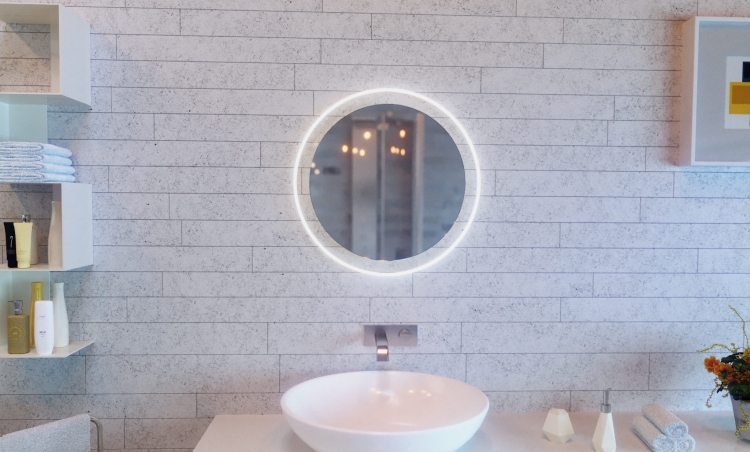 Lustro okrągłe LUXORIA z oświetleniem LED w łazience