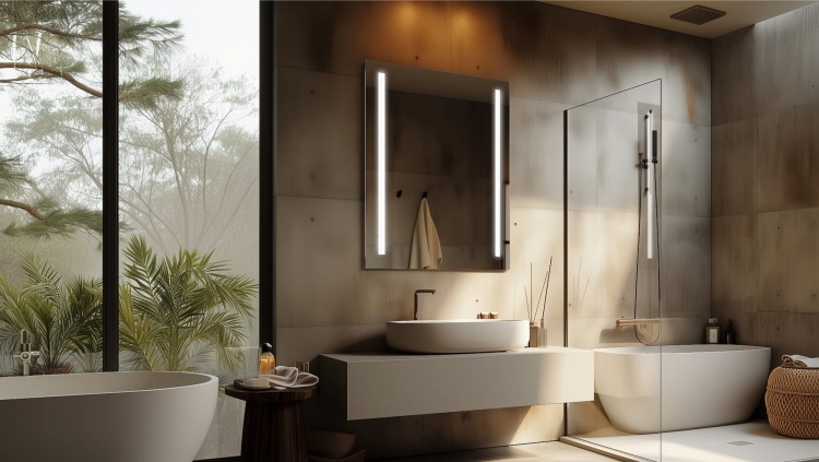 Lustro prostokątne CLASSIC z oświetleniem LED w łazience