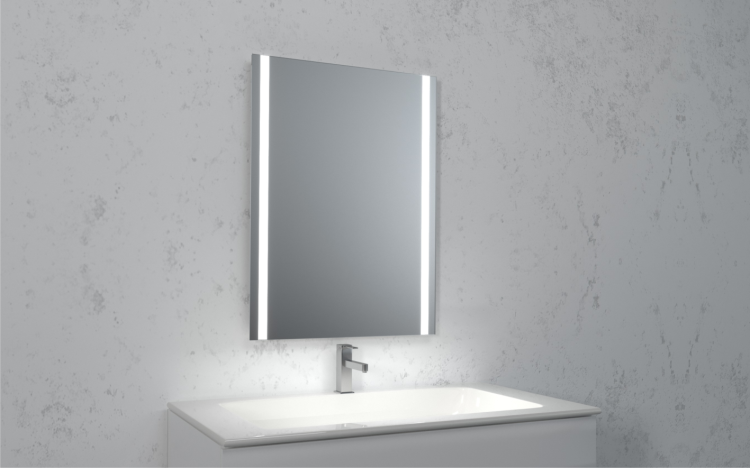 Lustro prostokątne EASY 05 z oświetleniem LED nad  umywalką