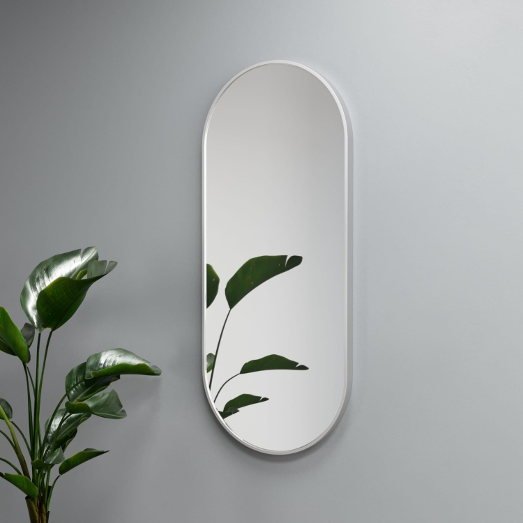 Lustro owalne LISA w aluminiowej ramie