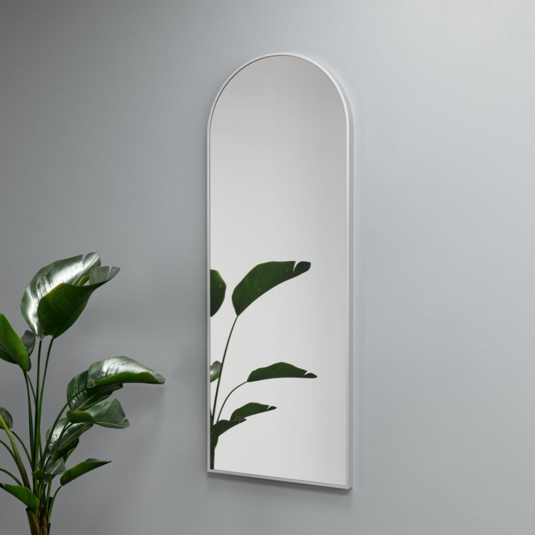 Lustro półowalne MALAGA w aluminiowej ramie