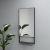 Lustro prostokątne z półką w czarnej ramie ADA