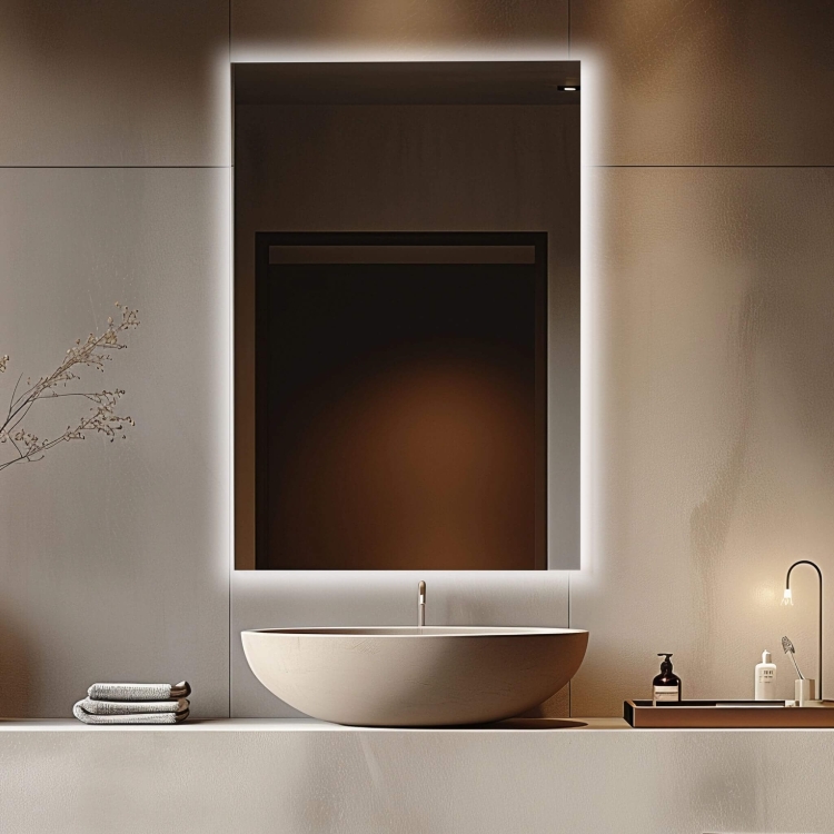 Lustro prostokątne EASY 06 z oświetleniem LED
