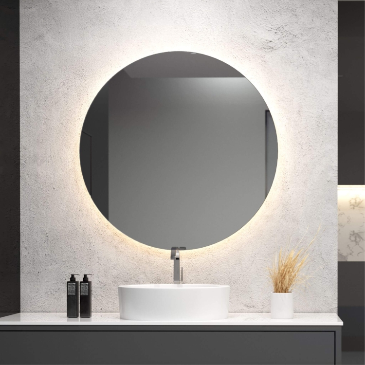 Lustro okrągłe Cerchio Z z oświetleniem LED