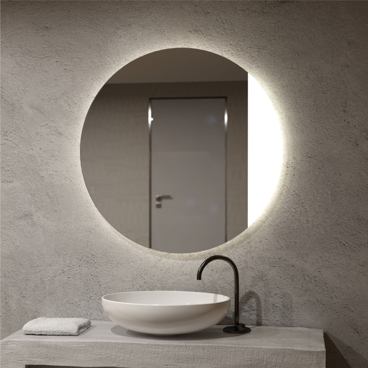 Lustro okrągłe LUNA z oświetleniem LED