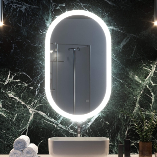Lustro owalne LIVIA z oświetleniem LED