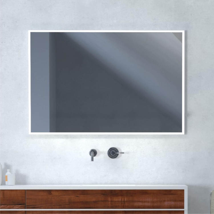 Lustro prostokątne FRAME w ramie z oświetleniem LED