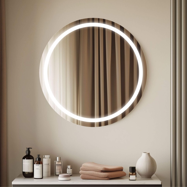 Lustro okrągłe CERCHIO R z oświetleniem LED