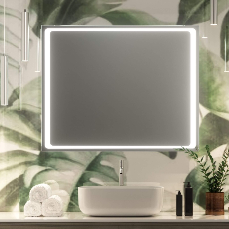 Lustro prostokątne QUADRO z oświetleniem LED