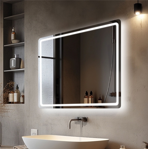 Lustro prostokątne FORMA z oświetleniem LED