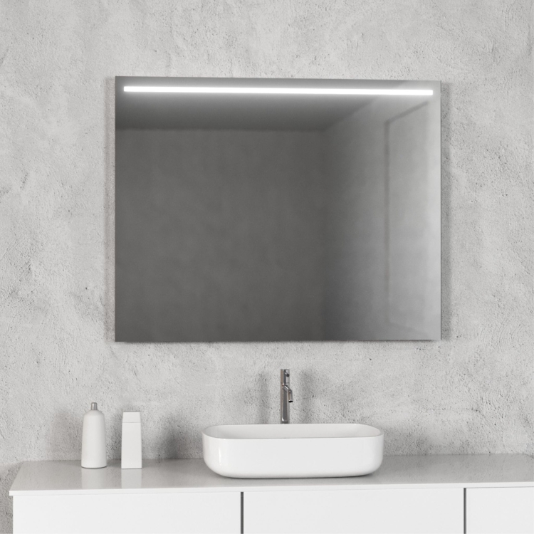 Lustro prostokątne EASY ALU 01 z oświetleniem LED