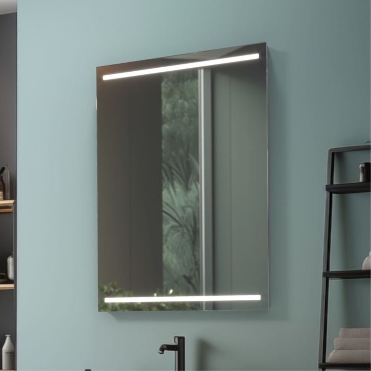 Lustro prostokątne EASY ALU 01.1 z oświetleniem LED