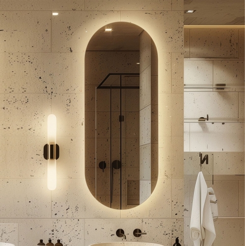 Lustro owalne LENA z oświetleniem LED