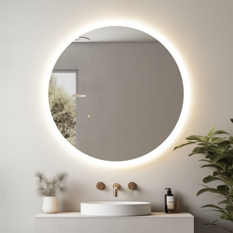 Lustro okrągłe ONYX z oświetleniem LED