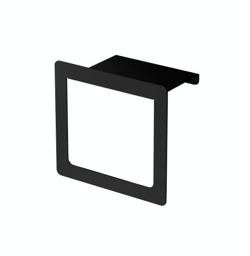 Czarny uchwyt na ręcznik z półką łazienkowy mały BURK22