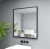 Lustro prostokątne ATLAS 65x75 cm w czarnej ramie – wersja OUTLET