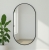 Lustro owalne LISA w CZARNEJ ramie 62x112 cm OUTLET