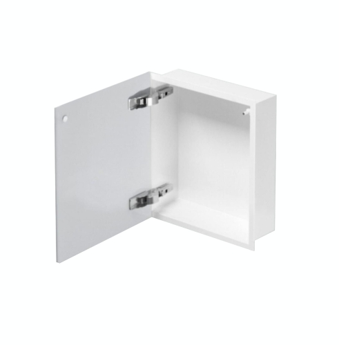 Szafka wnękowa BIAŁA z BIAŁYMI drzwiami FLAT 300 + RAMA MONTAŻOWA