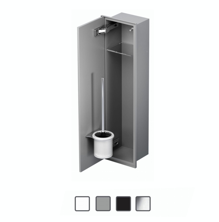 Schowek WC ZERO 600 na szczotkę i papier - do zabudowy płytkami