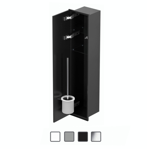 Schowek WC ZERO 800 na szczotkę i papier - do zabudowy płytkami