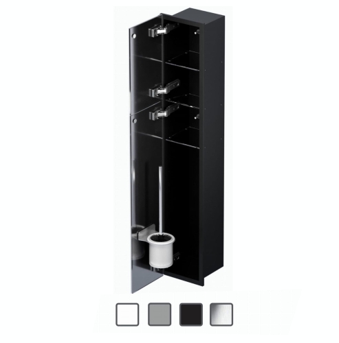 Schowek WC BEND 950 na szczotkę i papier - do zabudowy, podwójne drzwi