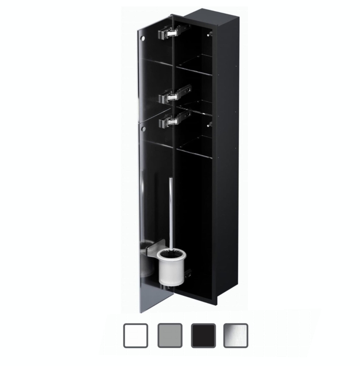 Schowek WC BEND 950 na szczotkę i papier - do zabudowy, podwójne drzwi