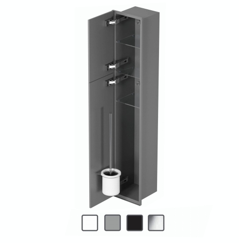 Schowek WC ZERO 950 na szczotkę i papier - do zabudowy płytkami