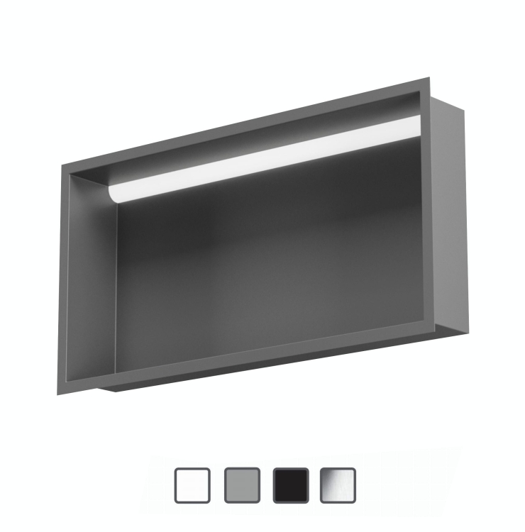 Półka wnękowa FLAT 600/10 z oświetleniem LED - do zabudowy