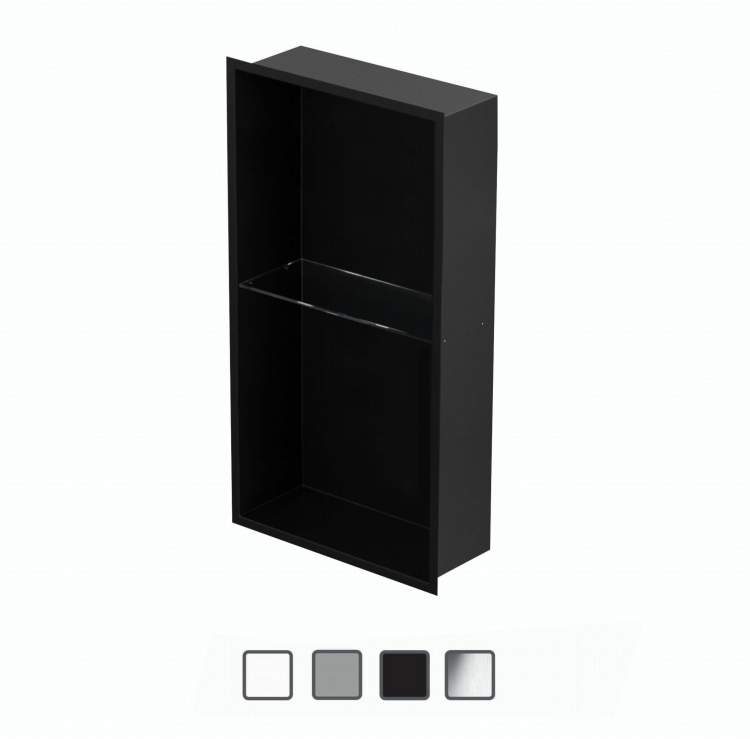 Półka wnękowa FLAT PWNP 600/10 ze szklaną półką