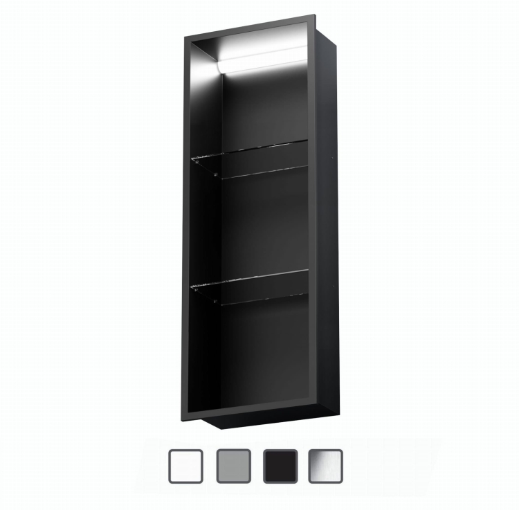 Półka wnękowa BEND 900/10 z oświetleniem LED i półkami