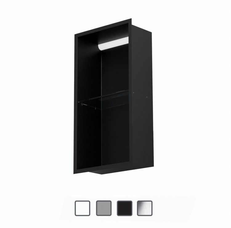Półka wnękowa FLAT 600/10 z oświetleniem LED i półką