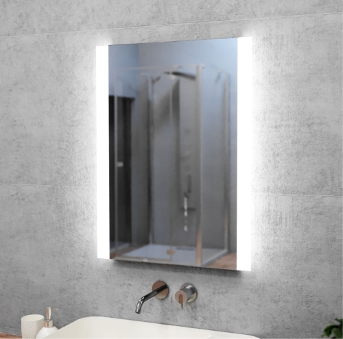 Lustro prostokątne z oświetleniem LED 80x80 + WYŁĄCZNIK OUTLET