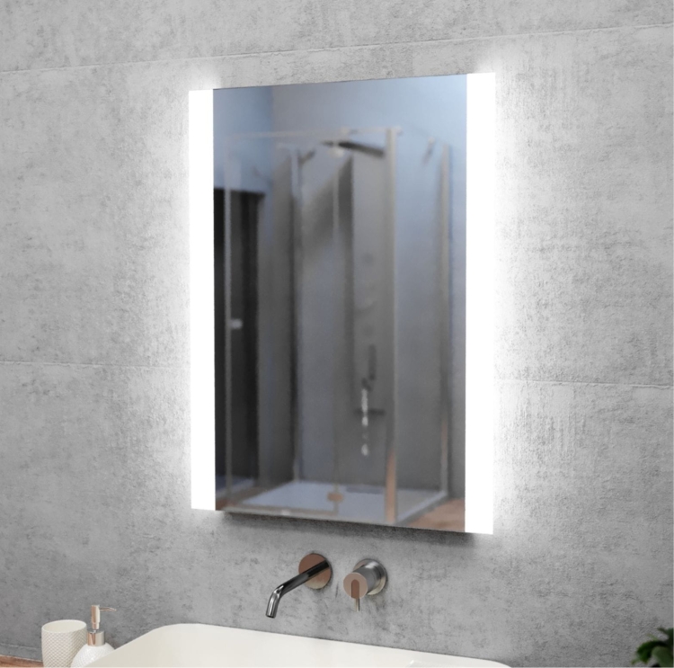 Lustro prostokątne z oświetleniem LED 80x80 + WYŁĄCZNIK OUTLET