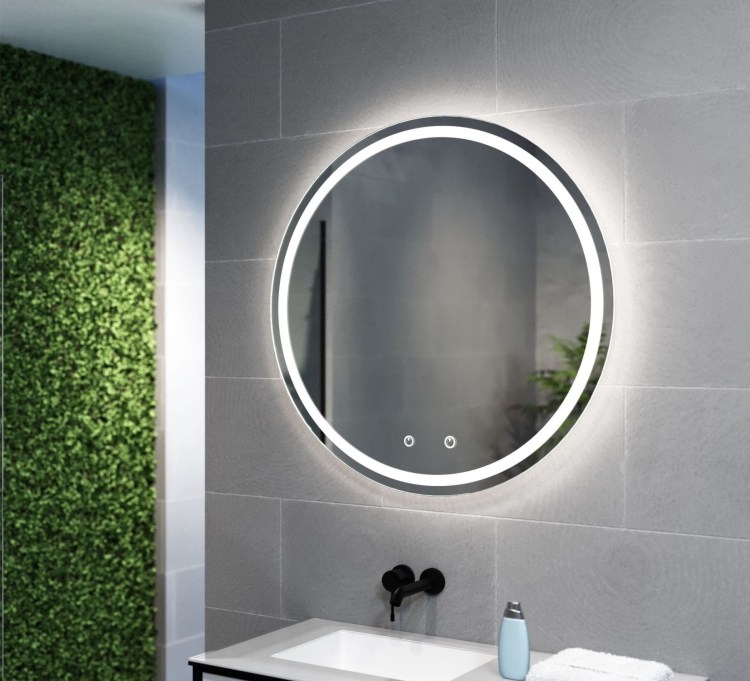 Lustro okrągłe CERCHIO R DUO z oświetleniem LED przód i tył